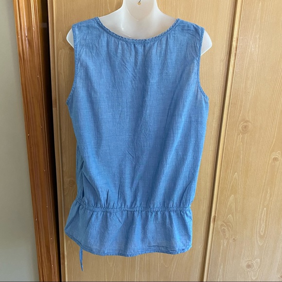 Croft & Barrow • Chambray Cinch Waist Tank Top - Picture 9 of 11